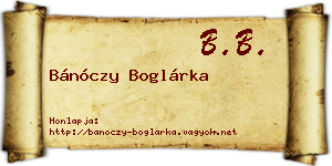 Bánóczy Boglárka névjegykártya